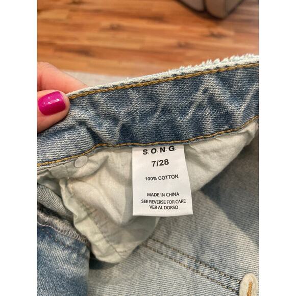 Women’s Baggy Wide Legged Cropped jeans by Song Sz 7 - Picture 5 of 5